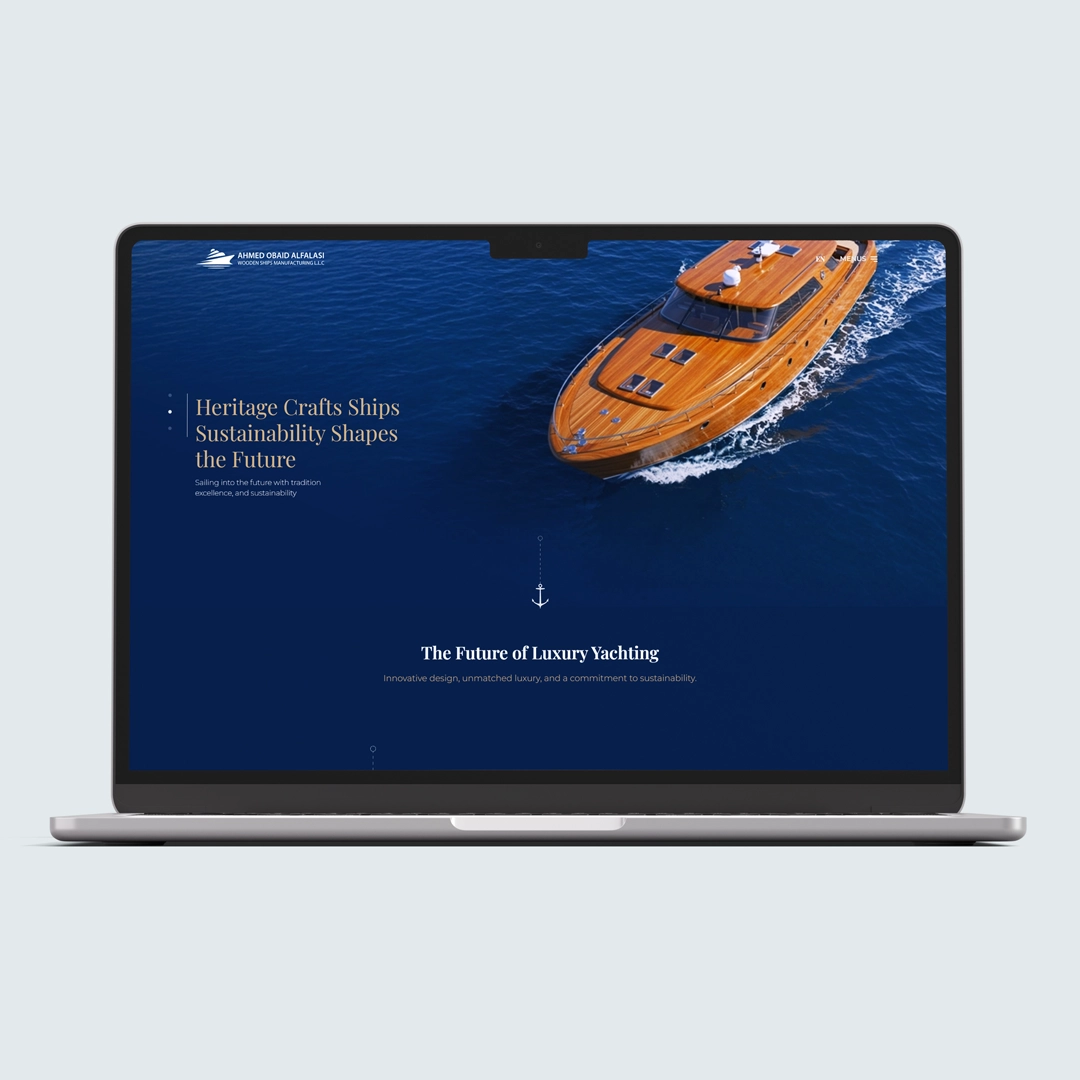 تصميم وبرمجة موقع شركة أحمد الفلاسي لليخوت الخشبية الفاخرة