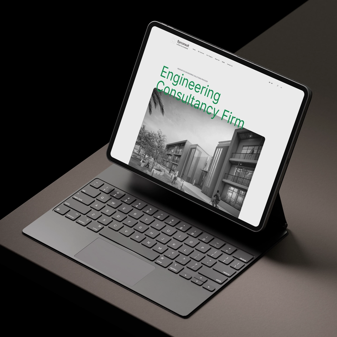 تصميم وبرمجة موقع SYRCONSULT للاستشارات الهندسية